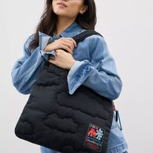 Coachtopia Loop Flat Tote In Recycled Polyester With Cloud Quilting